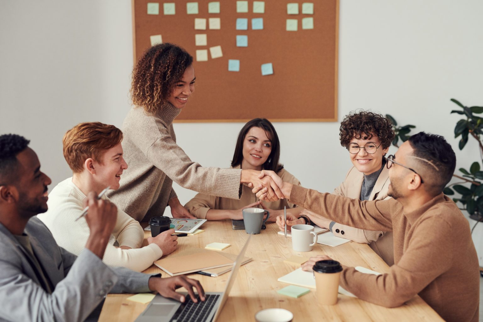 People meeting around a table