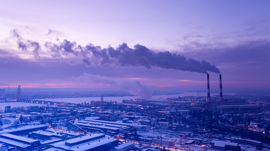 Industrial area of a city